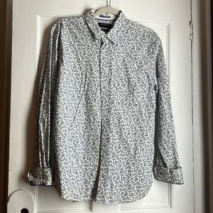 Floral slim button up